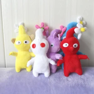 Pikmin-figurer som gosedjur på med blom, knopp- och bladmotiv för barn, 15 cm
