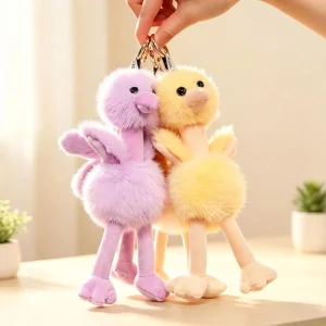 Söt och fluffig strutsfigur 20 cm som ryggsäcks- och väskhänge, dekoration för skrivbord 17 Söt och fluffig strutsfigur 20 cm som ryggsäcks- och väskhänge, dekoration för skrivbord