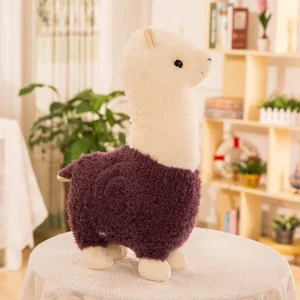 Alpaca gosedjur som stor plyschkudde i gullig, trendig kawaii-stil, 28–80 cm