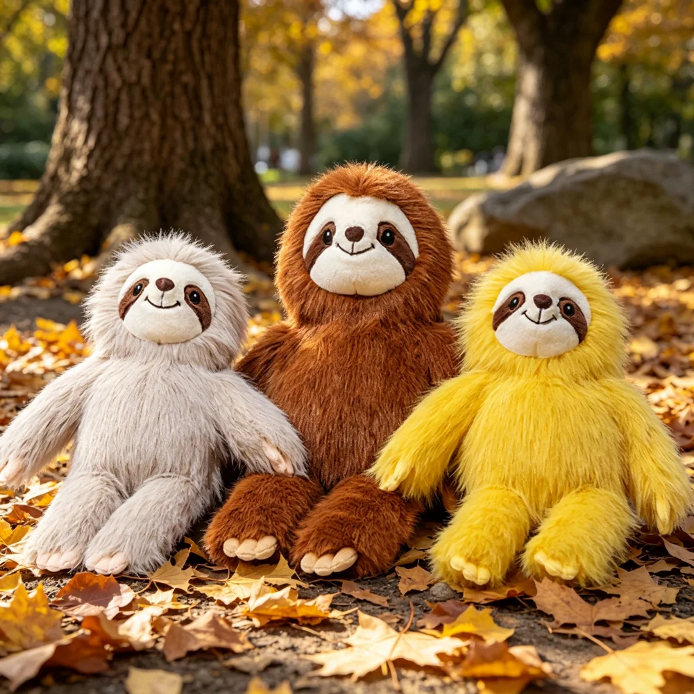 Sloth gosedjur med lång päls, leende ansikte och verklighetstroget utseende, 40–50 cm 3 Sloth gosedjur med lång päls, leende ansikte och verklighetstroget utseende, 40–50 cm - Bild 3