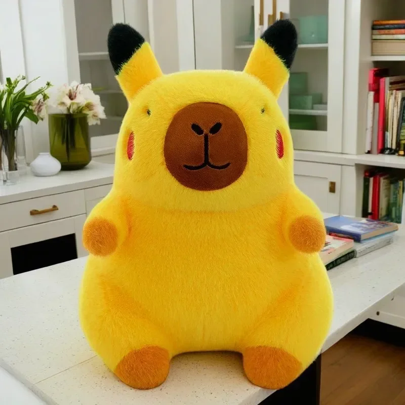 Sött Pokémon Pikachu kapybara gosedjur, kawaii-djurkudde för barn, 40–50 cm 6 Sött Pokémon Pikachu kapybara gosedjur, kawaii-djurkudde för barn, 40–50 cm - Bild 6