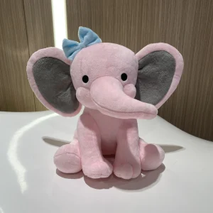 Elefant gosedjur, 25 cm, grått och rosa med kawaii-design för barnrum och som gåva 13 Elefant gosedjur, 25 cm, grått och rosa med kawaii-design för barnrum och som gåva