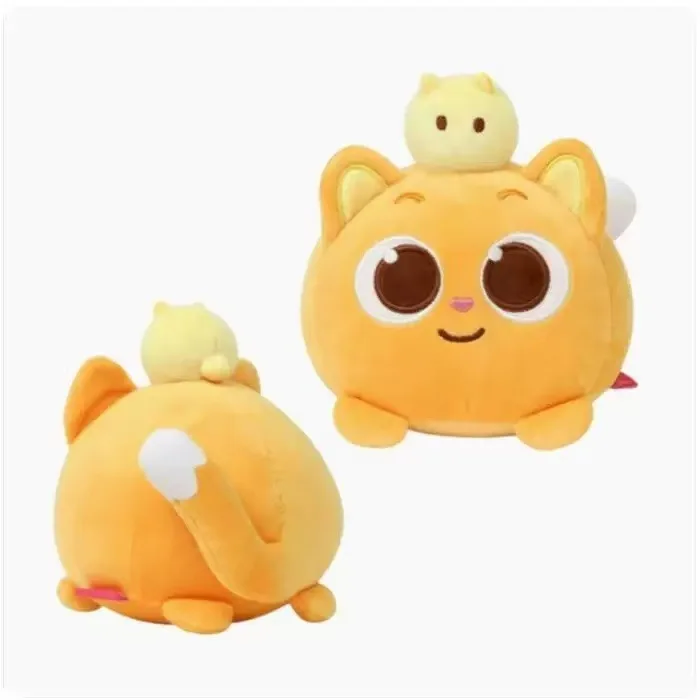 Katt gosedjur som kattkudde, orange och rosa, ninimo kawaii plyschkudde prydnadskudde 7 Katt gosedjur som kattkudde, orange och rosa, ninimo kawaii plyschkudde prydnadskudde - Bild 7