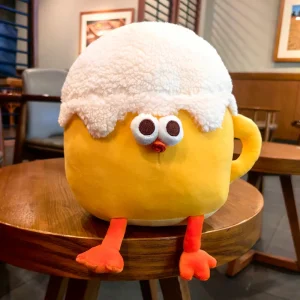 Kyckling gosedjur i kawaii-tecknad stil med Dumpling och Beer, födelsedagspresent