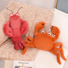 lobster gosedjur med krabba, mjuka och naturtrogna tecknade havsdjur för barn
