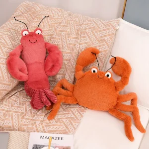 lobster gosedjur med krabba, mjuka och naturtrogna tecknade havsdjur för barn