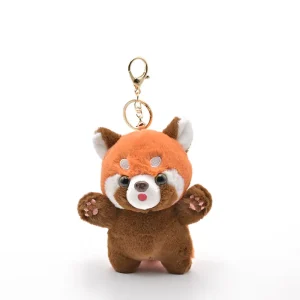 Söt röd panda och tvättbjörn i tecknad stil, hängfigur och nyckelring för ryggsäck 8 Söt röd panda och tvättbjörn i tecknad stil, hängfigur och nyckelring för ryggsäck