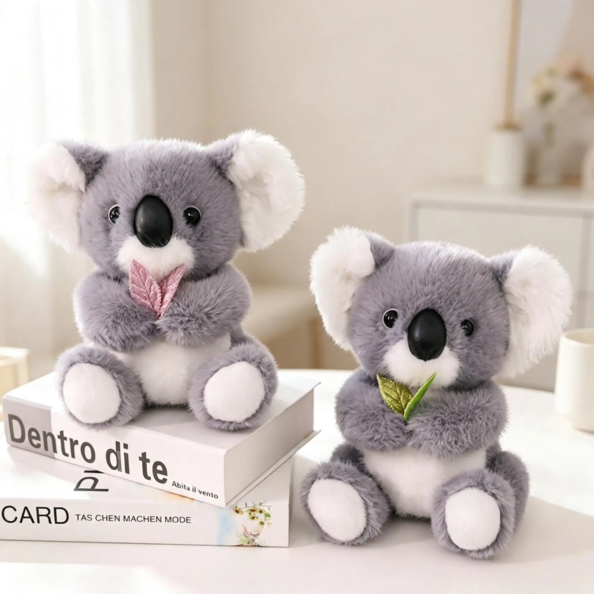 Koala plyschkudde med sött lövmönster, mjuk sovkompis från Australien, 22 cm 2 Koala plyschkudde med sött lövmönster, mjuk sovkompis från Australien, 22 cm - Bild 2