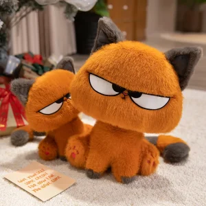 25 cm orange katt gosedjur med söt, cool och kreativ design för barn och hemmet