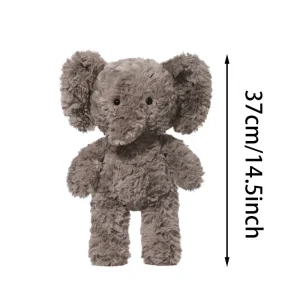 Elefant gosedjur som mjuk kawaii-inspirerad kudde, söt elefantunge på, 37 cm
