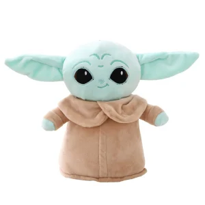 Alternative view of Yoda gosedjur som Grogu från Star Wars och The Mandalorian, animefigur i tecknad stil