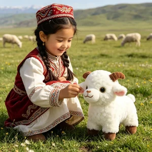 Fluffigt fårgosedjur som nyckelring i liten väskform med Xinjiang-design, 15–22 cm 11 Fluffigt fårgosedjur som nyckelring i liten väskform med Xinjiang-design, 15–22 cm