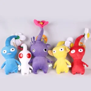 Pikmin-figurer som gosedjur på med blom, knopp- och bladmotiv för barn, 15 cm
