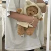 Kanin och björn gosedjur, kanin hood and bathrobe och söt, mjuk nalle klädd kaninhuva 19 Kanin och björn gosedjur, kanin hood and bathrobe och söt, mjuk nalle klädd kaninhuva