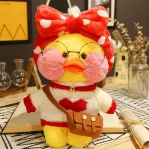 Anka gosedjur från Lalafanfan, Pato som gul kramkudde i söt kawaii-stil, 30 cm