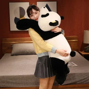 Mjukt panda som björn gosedjur, 50 cm stor sovkudde i tecknad stil som barnpresent