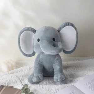 Mjukt, sött och fluffigt elefant gosedjur i rosa, blå, lila och regnbågsfärger, 25 cm
