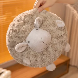 Får och lamm gosedjur som bollformad plyschkudde med dekorativ design, 28–33 cm 13 Får och lamm gosedjur som bollformad plyschkudde med dekorativ design, 28–33 cm