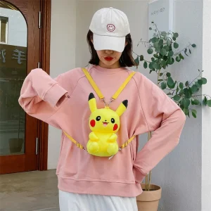 Pokémon Pikachu-ryggsäck i kawaii djurform, japansk animestil för barns skoldagar