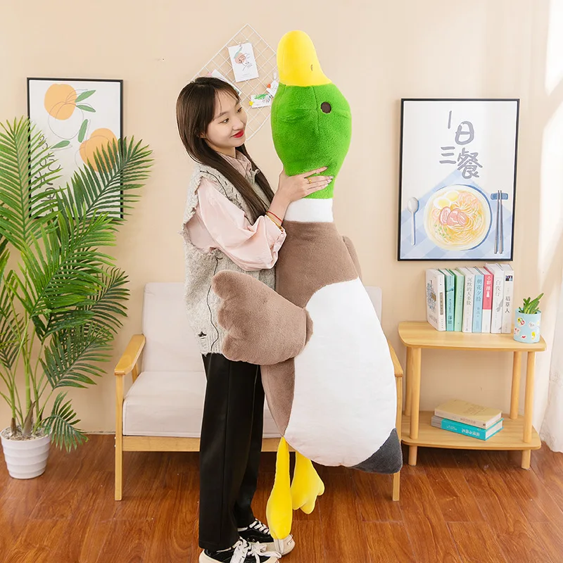Kawaii anka gosedjur, stor mjuk sovkudde med gåsdesign, som present, 70–115 cm 3 Kawaii anka gosedjur, stor mjuk sovkudde med gåsdesign, som present, 70–115 cm - Bild 3