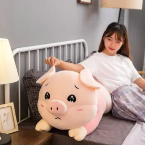 Alternative view of 150 cm stort gris gosedjur, lång kramkudde i kawaii-stil med larvdesign, 12 stilar