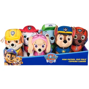 Sex varianter av gosedjur med Paw Patrol-karaktärer från Rescue Wheels för barn