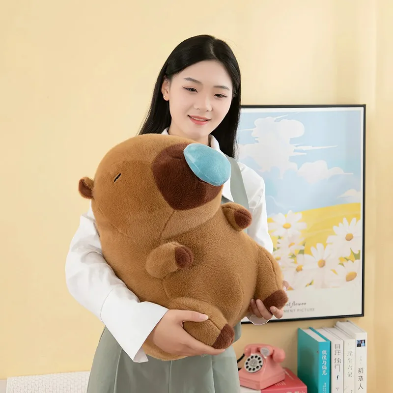 Kapybara gosedjur som stor kramkudde i tecknad kawaii-stil med snordetalj, 50 cm 4 Kapybara gosedjur som stor kramkudde i tecknad kawaii-stil med snordetalj, 50 cm - Bild 4