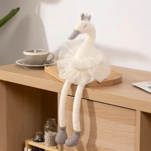 Swan gosedjur som plyschkudde, Skirt och rosa, 40–60 cm