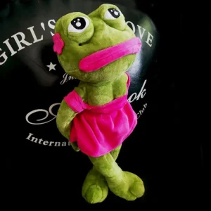 Pepe-groda gosedjur, som mjuk grodakudde med sorgset och magiskt uttryck, 45 cm