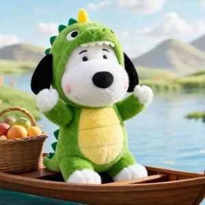 Mjukt gosedjur från Peanuts i flera figurvarianter med olika kostymer, 35–70 cm
