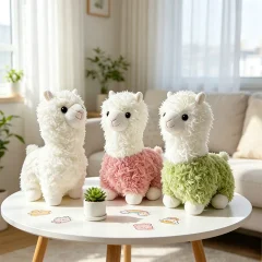 Får gosedjur, fluffig och mjuk, alpaca alpackautseende färgvarianter, 25 cm