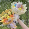 Kanin gosedjur i realistisk stil med bubbelte, avokado, boba och blomsterbukett 15 Kanin gosedjur i realistisk stil med bubbelte, avokado, boba och blomsterbukett