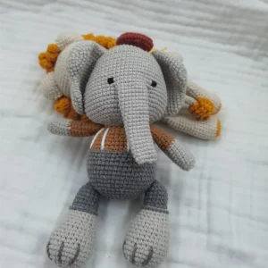 Lejon och elefant gosedjur, Amigurumi och kawaii, handgjord stickad stil handmade 33 Lejon och elefant gosedjur, Amigurumi och kawaii, handgjord stickad stil handmade