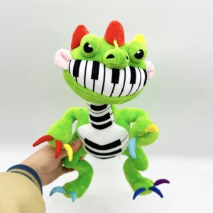 Poppy Playtime Pianosaurus dinosaurie gosedjur med pianotänder och monsterdesign