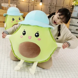 Avokadokudde som gosedjur i flera figurvarianter, med hatt i kawaii-stil, 30–80 cm 11 Avokadokudde som gosedjur i flera figurvarianter, med hatt i kawaii-stil, 30–80 cm