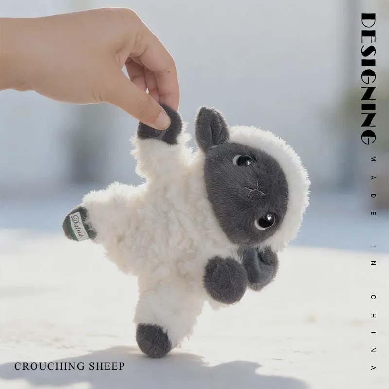 Valais Blacknose-får och lamm, mjuk kawaii-nyckelring som väskhänge med svart ansikte 5 Valais Blacknose-får och lamm, mjuk kawaii-nyckelring som väskhänge med svart ansikte - Bild 5
