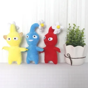 Pikmin-figurer som gosedjur på med blom, knopp- och bladmotiv för barn, 15 cm
