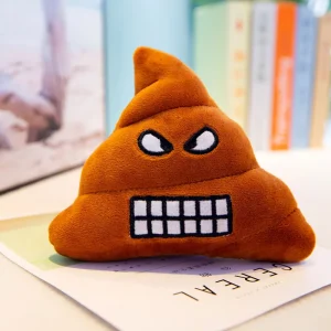 Poop gosedjur som plyschkudde i tecknad stil med nytt, humoristiskt uttryck, 20 cm