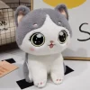 Katt gosedjur som gråvit kattkudde i kawaiistil, med stora tecknade ögon, 25 cm 14 Katt gosedjur som gråvit kattkudde i kawaiistil, med stora tecknade ögon, 25 cm