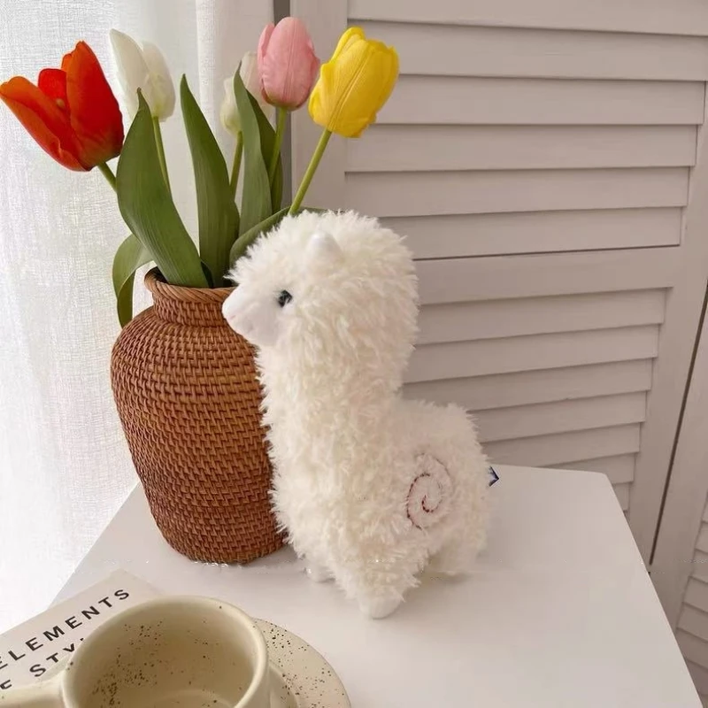 Får gosedjur, söt och fluffig, fluffigt alpaca alpaka lamadrag, 28 cm 7 Får gosedjur, söt och fluffig, fluffigt alpaca alpaka lamadrag, 28 cm - Bild 7