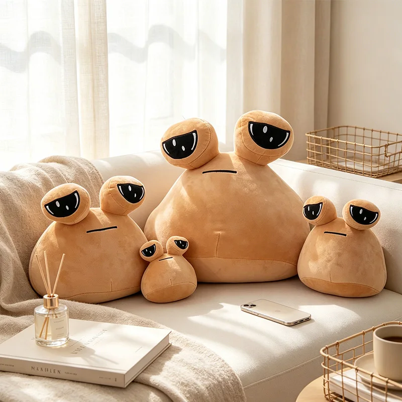 Pou gosedjur från My Pet Alien, storögd alienkudde i anime- och spelstil, 10–40 cm 6 Pou gosedjur från My Pet Alien, storögd alienkudde i anime- och spelstil, 10–40 cm - Bild 6