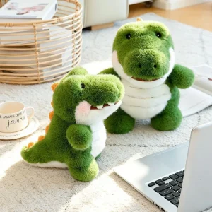 Krokodil gosedjur som fluffig kudde i grön kawaii-stil med sött uttryck, 25–48 cm 9 Krokodil gosedjur som fluffig kudde i grön kawaii-stil med sött uttryck, 25–48 cm