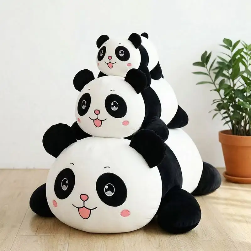 Panda gosedjur som handgjord kawaii-kudde i söt tecknad anime-stil, värmande present 4 Panda gosedjur som handgjord kawaii-kudde i söt tecknad anime-stil, värmande present - Bild 4