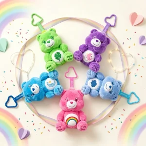 Sittande björn från Care Bears, gosedjur som nyckelring och väskberlock, 12 cm 16 Sittande björn från Care Bears, gosedjur som nyckelring och väskberlock, 12 cm