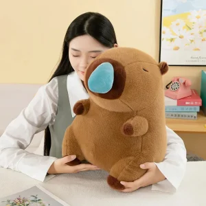 Kapybara gosedjur som stor kramkudde i tecknad kawaii-stil med snordetalj, 50 cm 11 Kapybara gosedjur som stor kramkudde i tecknad kawaii-stil med snordetalj, 50 cm