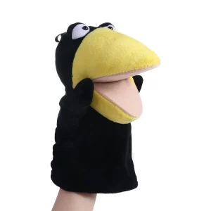 Panda och dinosaurie gosedjur som söta fingerdockor i anime- och kawaii-stil