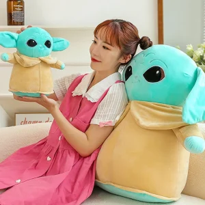 Baby Yoda gosedjur från Mandalorian, Grogu som kramkudde i kawaiistil, 30–65 cm