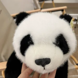 Realistiskt och sött panda gosedjur på 30 cm, viktat och mjukt för kramar och sällskap 11 Realistiskt och sött panda gosedjur på 30 cm, viktat och mjukt för kramar och sällskap