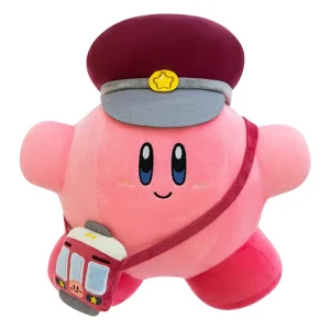 Kirby gosedjur 65 cm, fluffig rosa animekudde som stationsvärd för säng och soffa