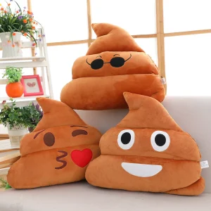 Djurfigurer gosedjur som plyschkudde, Poop-themed och kawaii, 25–45 cm
